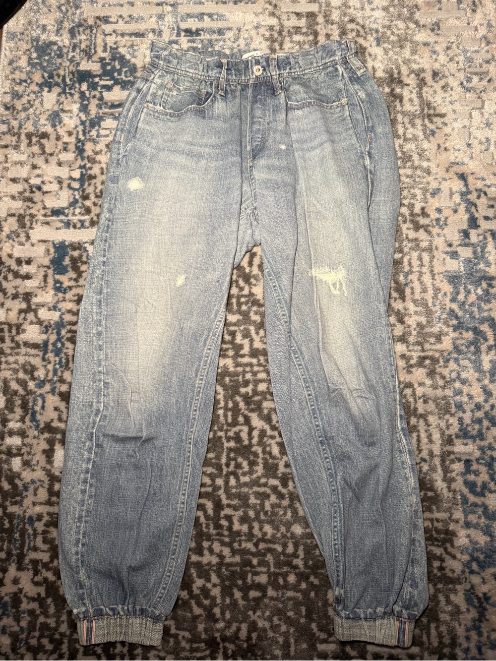 Rag & Bone Miramar Light Blue Distressed joggers
